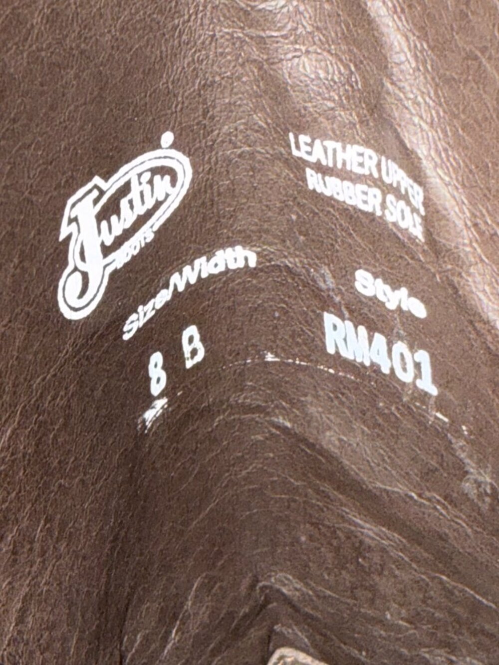 Reba Justin Boots Women's Western Anthem Boots Dark Brown Leather Suede Size 8 - Picture 7 of 14